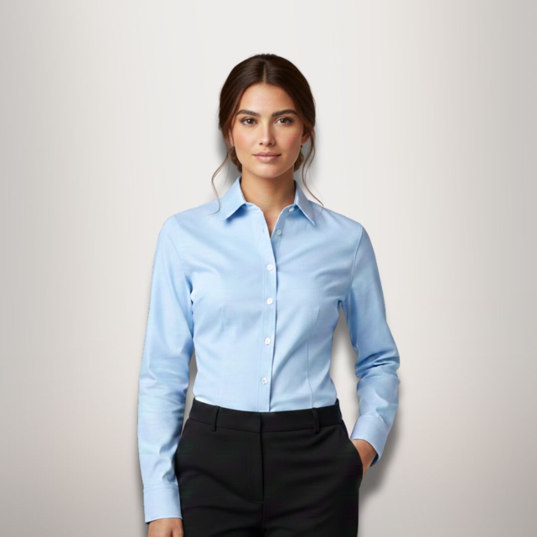Camisa Oxford Mujer Azul