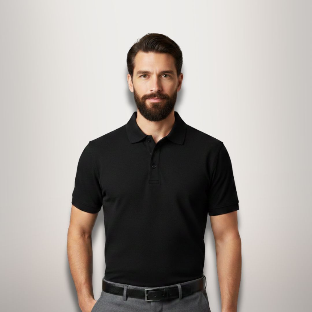 Camisa Polo Hombre Negra