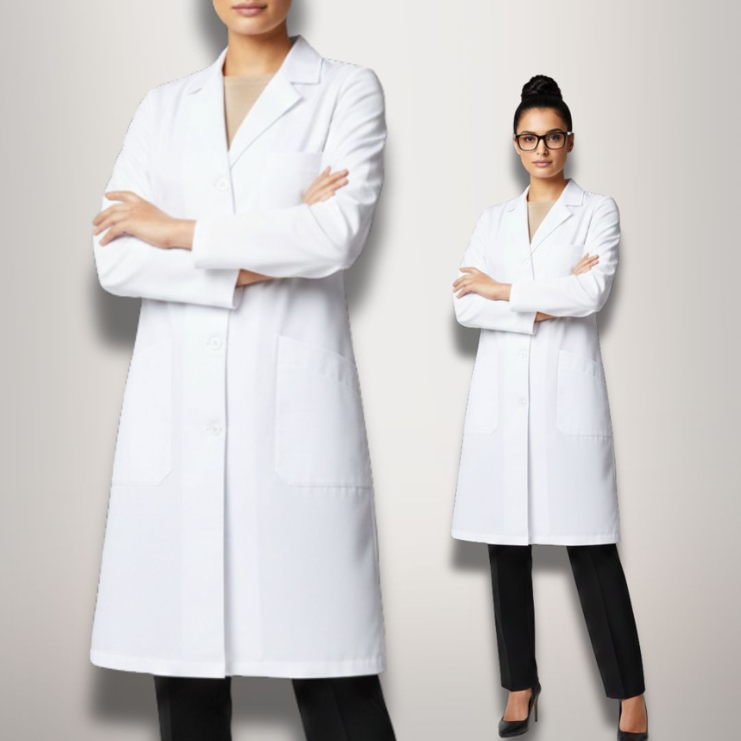 Bata en Dacrón Blanca Unisex